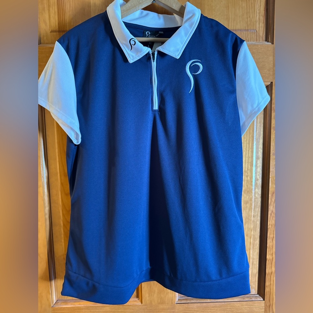 Prois Turas Women's Blue Polo Style Short Sleeve XL BNWT